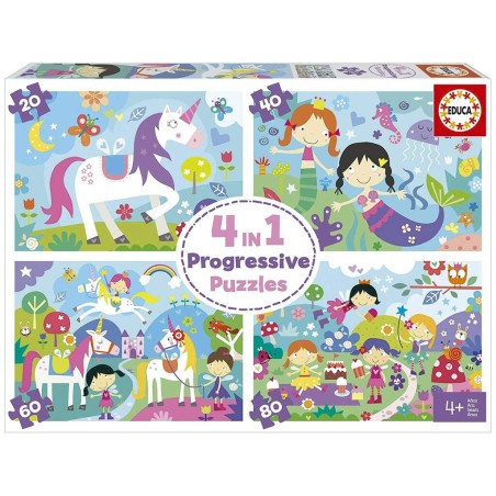 Compra Educa Puzzle 4 En 1 Mundo De Fantasia 20-40-60-80 al mejor precio | Juguetilandia Canarias