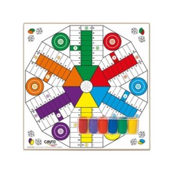 Compra Cayro Tablero Parchis 6 Oca Madera Con Acc. 40x40 Cm al mejor precio | Juguetilandia Canarias