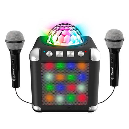 Compra Cefa Idance Karaoke Con 2 Microfonos,Luces Led Y Disco Ball Cube Sing 300 al mejor precio | Juguetilandia Canarias