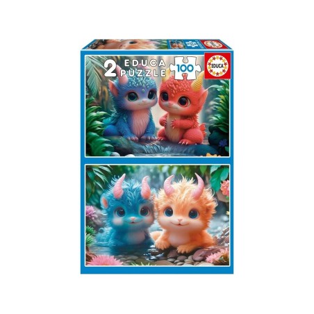 Compra Educa Puzzle 2x100 Monstruos Adorables al mejor precio | Juguetilandia Canarias