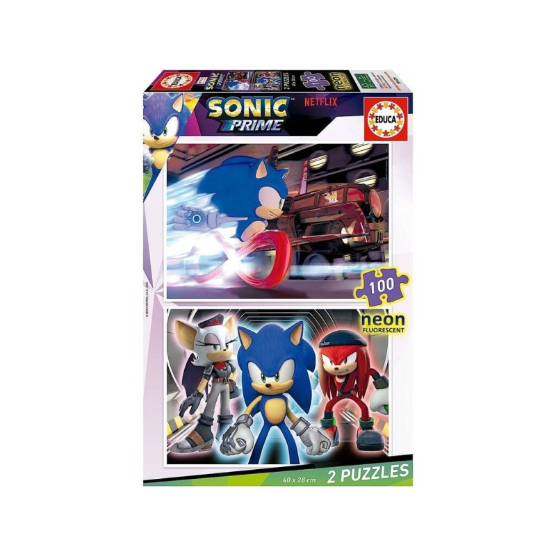 Compra Educa Puzzle 2x100 Sonic Neon al mejor precio | Juguetilandia Canarias