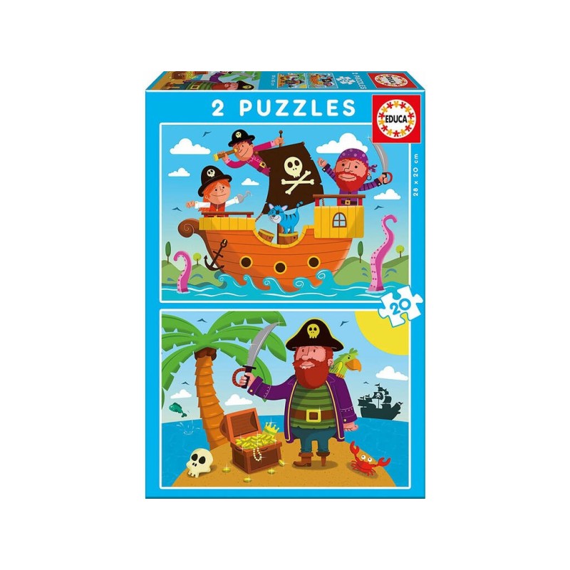 Compra Educa Puzzle 2x20 Piratas al mejor precio | Juguetilandia Canarias