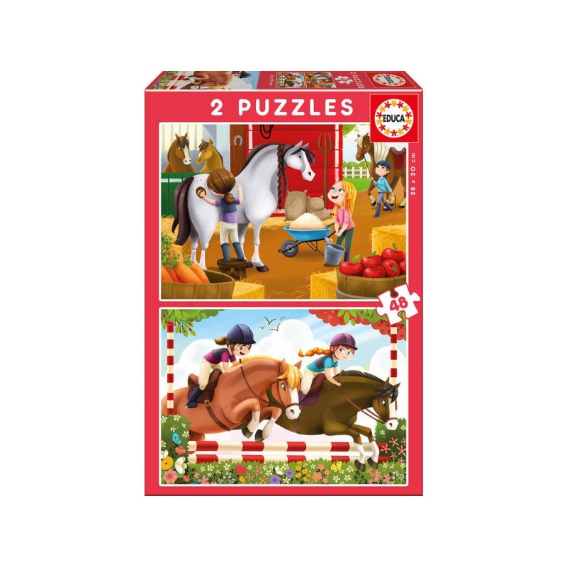 Compra Educa Puzzle 2x48 Cuidando Caballos al mejor precio | Juguetilandia Canarias Compra Educa Puzzle 2x48 Cuidando Caballos al mejor precio | Juguetilandia Canarias