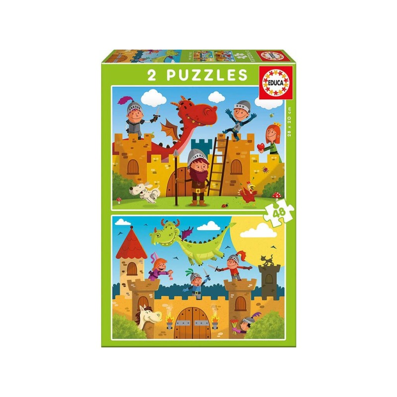Compra Educa Puzzle 2x48 Dragones Y Caballeros al mejor precio | Juguetilandia Canarias