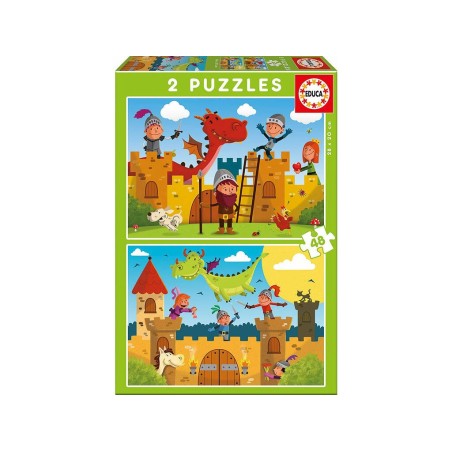 Compra Educa Puzzle 2x48 Dragones Y Caballeros al mejor precio | Juguetilandia Canarias