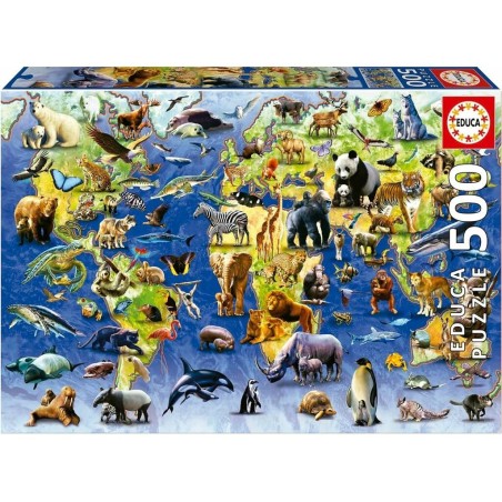 Compra Educa Puzzle 500 Especies En Peligro De Extincion al mejor precio | Juguetilandia Canarias