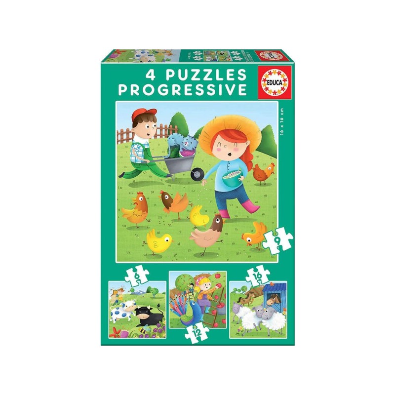 Compra Educa Puzzle 6-9-12-16 Animales De La Granja al mejor precio | Juguetilandia Canarias Compra Educa Puzzle 6-9-12-16 Animales De La Granja al mejor precio | Juguetilandia Canarias