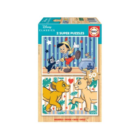 Compra Educa Puzzle Madera 50 Pinocho + Rey Leon al mejor precio | Juguetilandia Canarias