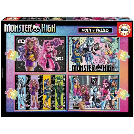 Compra Educa Puzzle Multi 4 Monster  High 50-80-100-150 al mejor precio | Juguetilandia Canarias
