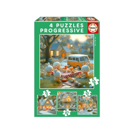 Compra Educa Puzzle Progresivo 6-9-12-16 Ciudad De Conejitos al mejor precio | Juguetilandia Canarias