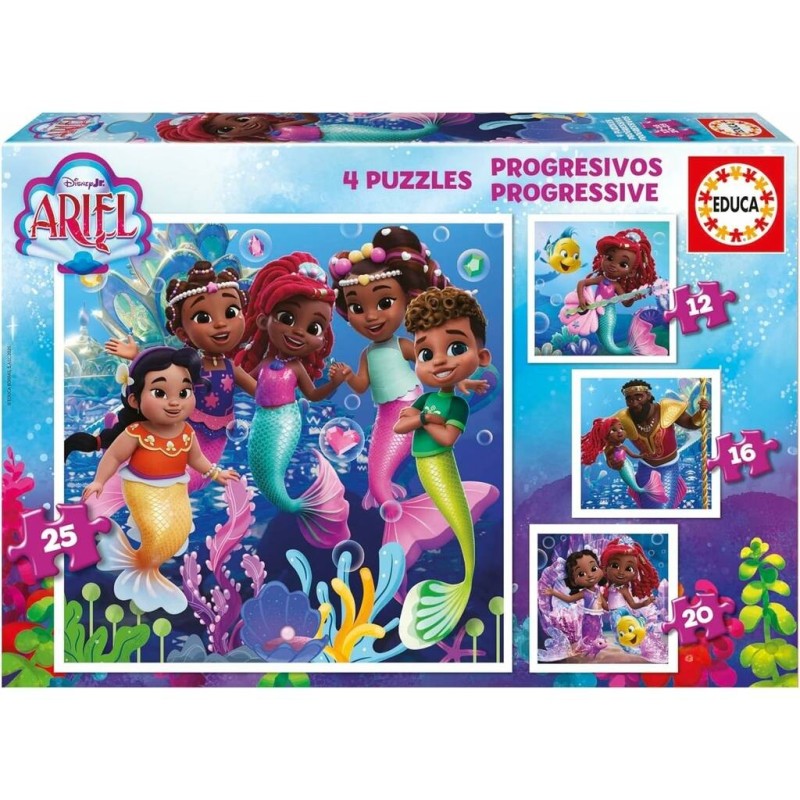 Compra Educa Puzzle Progresivos Ariel 12-16-20-25 al mejor precio | Juguetilandia Canarias