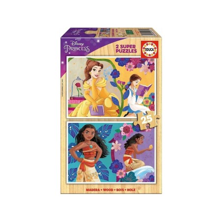 Compra Educa Super Puzzle Madera 2x25 Disney Princess al mejor precio | Juguetilandia Canarias