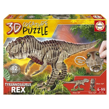 Compra Educa T-Rex 3d Creature Puzzle al mejor precio | Juguetilandia Canarias