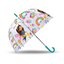 Compra Kids Euroswan Paraguas Transparente Campana 48cm Manual Gabbys Dollhouse   al mejor precio | Juguetilandia Canarias