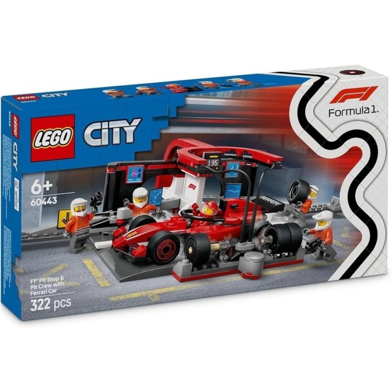 Compra Lego City Formula 1 Parada En Boxes De F1 Y Equipo De Mecanicos Con Coche Ferrari al mejor precio | Juguetilandia Canaria