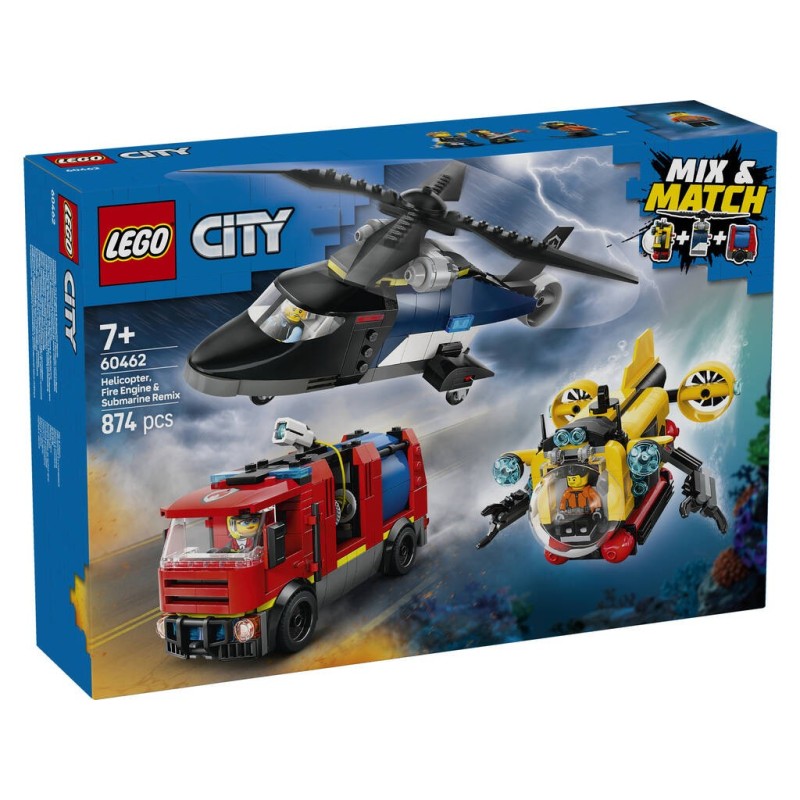 Compra Lego City Great Vehicles Remix: Helicoptero, Camion De Bomberos Y Submarino al mejor precio | Juguetilandia Canarias Compra Lego City Great Vehicles Remix: Helicoptero, Camion De Bomberos Y Submarino al mejor precio | Juguetilandia Canarias