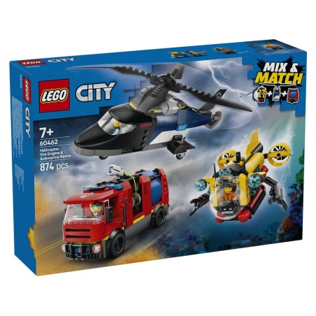 Compra Lego City Great Vehicles Remix: Helicoptero, Camion De Bomberos Y Submarino al mejor precio | Juguetilandia Canarias