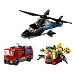 Compra Lego City Great Vehicles Remix: Helicoptero, Camion De Bomberos Y Submarino al mejor precio | Juguetilandia Canarias