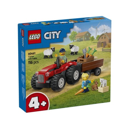 Compra Lego City Great Vehicles Tractor Rojo Con Remolque Y Oveja al mejor precio | Juguetilandia Canarias