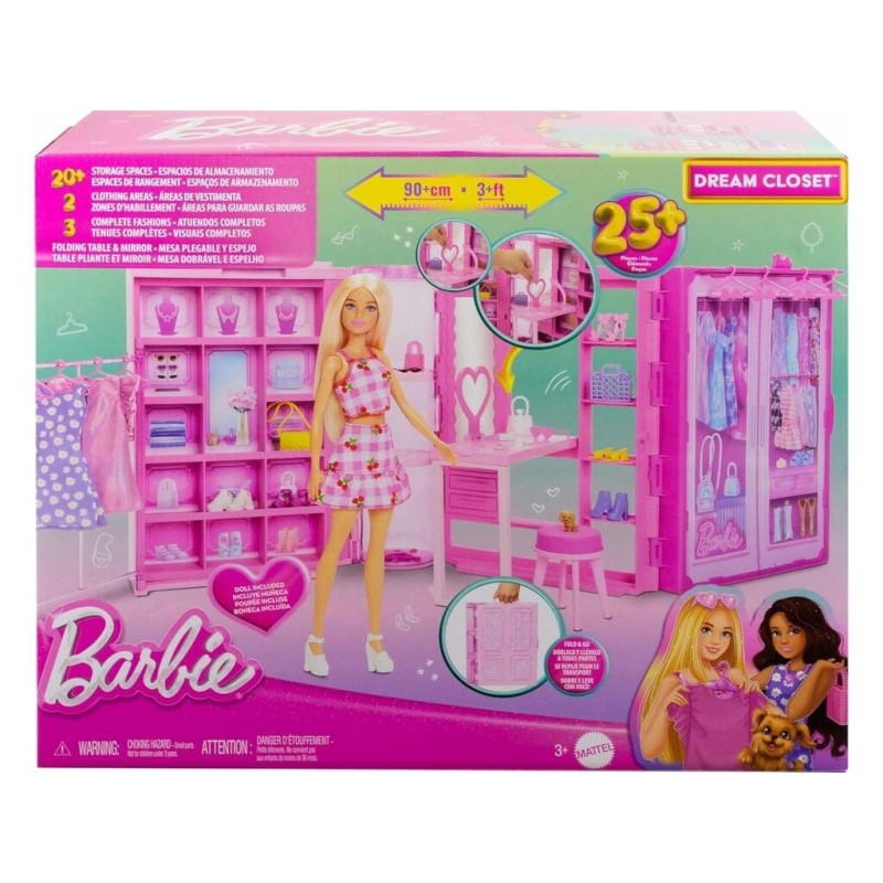 Compra Mattel Barbie Dream Closet Muñeca, Conjunto Y Accesorios al mejor precio | Juguetilandia Canarias