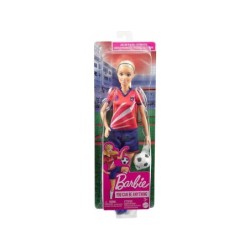 Compra Mattel Barbie Profesiones  Futbolista Camiseta Roja al mejor precio | Juguetilandia Canarias