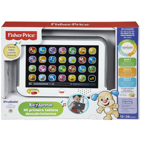 Compra Mattel Fisher-Price Rie Y Aprende Mi Primera Tableta Descubrimientos al mejor precio | Juguetilandia Canarias