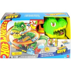 Compra Mattel Hot Wheels City Super Estacion De Bomberos T-Rex al mejor precio | Juguetilandia Canarias