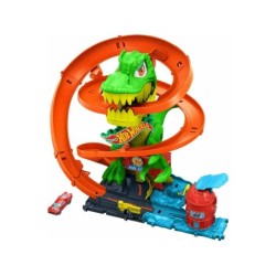 Compra Mattel Hot Wheels City Super Estacion De Bomberos T-Rex al mejor precio | Juguetilandia Canarias