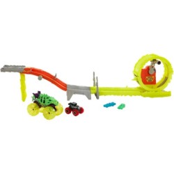 Compra Mattel Hot Wheels Monster Trucks Race &Amp Chase Challenge Pista Con 2 Coches al mejor precio | Juguetilandia Canarias