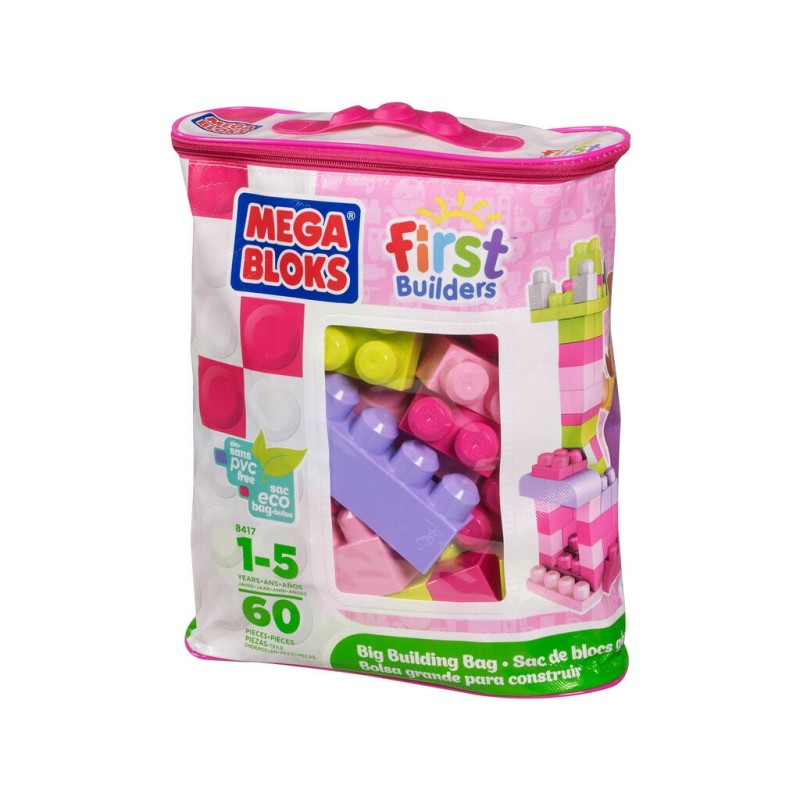 Compra Mattel Mega Bloks Bolsa  60 Rosa al mejor precio | Juguetilandia Canarias