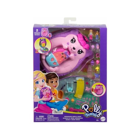 Compra Mattel Polly Pocket Cofre-Bolso Mama Erizo Y Bebe Para Mini Muñecas al mejor precio | Juguetilandia Canarias