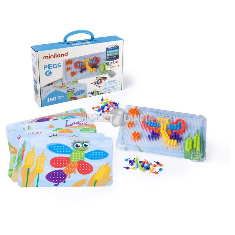 Compra Miniland Pegs 10 Mm 180 Pcs. Bright C. al mejor precio | Juguetilandia Canarias Compra Miniland Pegs 10 Mm 180 Pcs. Bright C. al mejor precio | Juguetilandia Canarias
