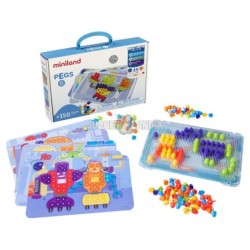 Compra Miniland Pegs 15 Mm 150 Pcs. Bright C. al mejor precio | Juguetilandia Canarias