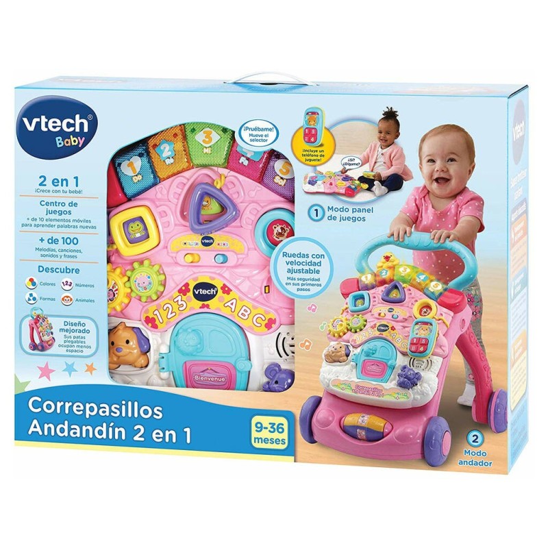 Compra Vtech Andador Andandin 2 En 1 Rosa al mejor precio | Juguetilandia Canarias Compra Vtech Andador Andandin 2 En 1 Rosa al mejor precio | Juguetilandia Canarias