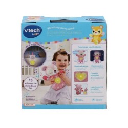 Compra Vtech Peluche De Cuna Osito Melodias Rosa al mejor precio | Juguetilandia Canarias