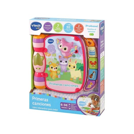 Compra Vtech Primeras Canciones Rosa Libro Interactivo Para Bebes al mejor precio | Juguetilandia Canarias